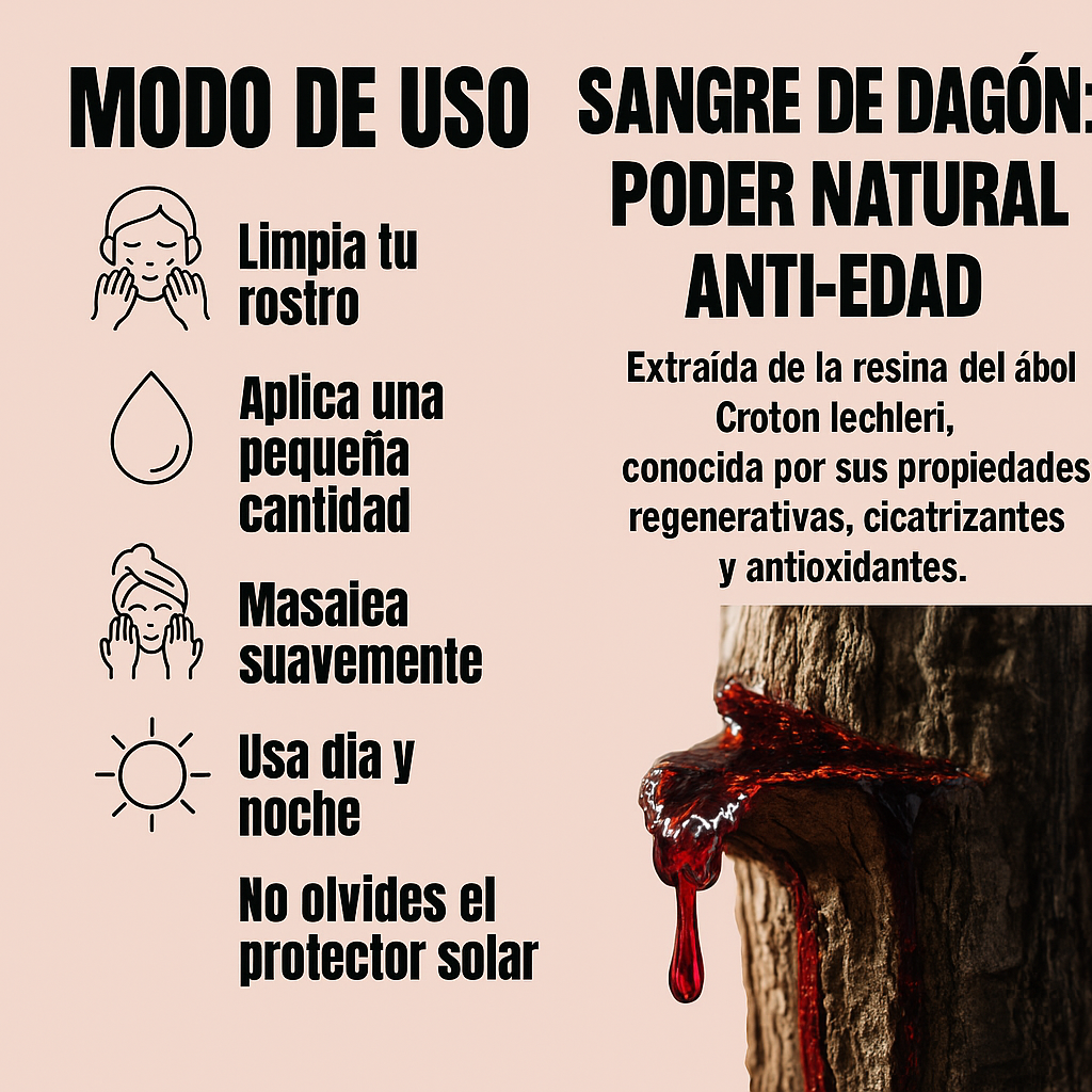 ¡10 Años Menos! Dragon's Blood - Crema Facial Rejuvenecedora