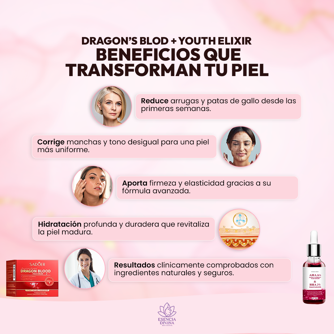 DRAGON'S BLOOD + YOUTH ELIXIR - La dupla definitiva contra arrugas y manchas