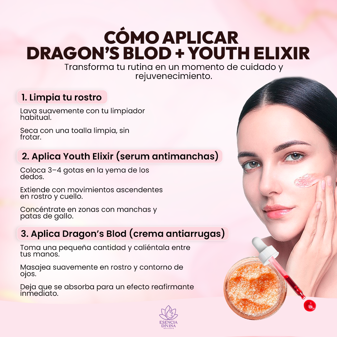 DRAGON'S BLOOD + YOUTH ELIXIR - La dupla definitiva contra arrugas y manchas