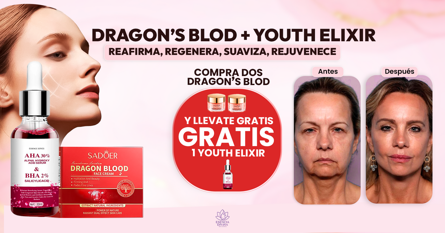 DRAGON'S BLOOD + YOUTH ELIXIR - La dupla definitiva contra arrugas y manchas