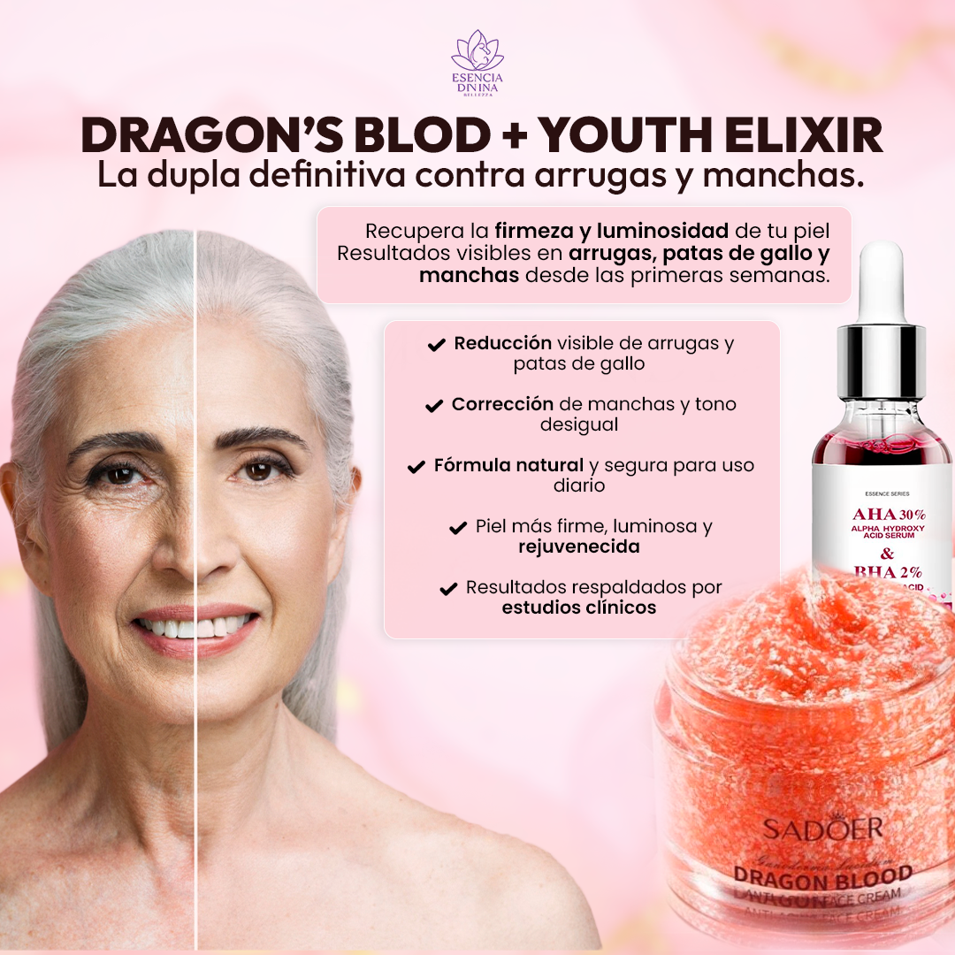 DRAGON'S BLOOD + YOUTH ELIXIR - La dupla definitiva contra arrugas y manchas